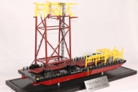 customized model of 91m barge with jacket